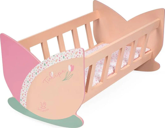 DeCuevas 55174 Culla in legno per bambole Tulipe 2025