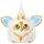 Furby Gold Glam, Giocattolo di Peluche interattivo - Versión Italiana