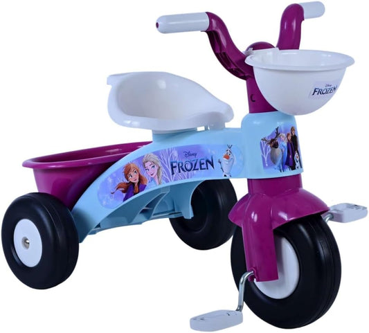 Triciclo primipassi Frozen Disney bici a tre ruote per bambini da 1 a 3 anni triciclo con pedali e cestino portagiochi