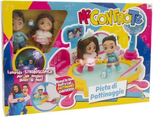 Giochi Preziosi Me Contro Te-Cutie Doll Pista di Pattinaggio con Sofì e Luì Cutie Doll pattinano davvero con pattini inclusi e un magico gioco di luci, per bambine a partire dai 3 anni,Multi,MEC59000
