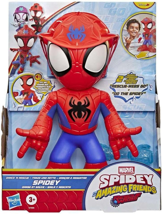 Hasbro Marvel, Spidey e i Suoi Fantastici Amici, Spidey Dance N' Rescue, Giocattolo elettronico da 25,4 cm con Suoni e 2 Canzoni, Giocattoli e Action Figure di Supereroi, dai 3 Anni in su