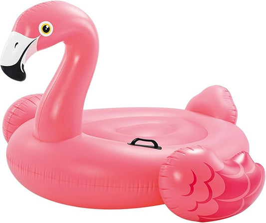 Intex 57558NP - Cavalcabile Gonfiabile Mare Fenicottero Rosa, Vinile, Rosa