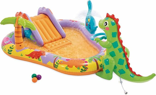 Intex 56139NP - Piscina Gonfiabile Play Center Dino Park, 201x157x69 cm