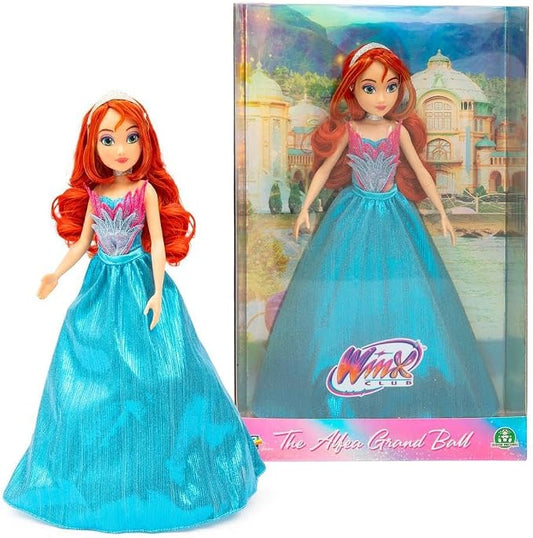 WINX BAMBOLA27 cm Snodata con Abito da Ballo Rosa e Diadema, Giocattolo per Bambina e Bambini dai 4 Anni in su