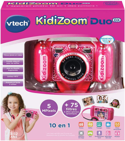 VTech Kidizoom Duo 5.0 Deluxe Digital Selfie Camera Lettore MP3 Cuffie, Blu