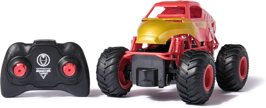Monster Jam, Veicolo Monster Truck Marvel Iron Man RC, in Scala 1:24, Giocattoli per Bambini e Bambine