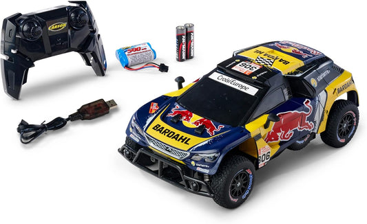 Carson 500404311 1:16 RC Peugeot Rally 3008 DKR LOEB 19 100% - Telecomandato, giocattolo RC con funzioni, veicolo RC, auto da corsa RC, auto RC, auto telecomandata per bambini