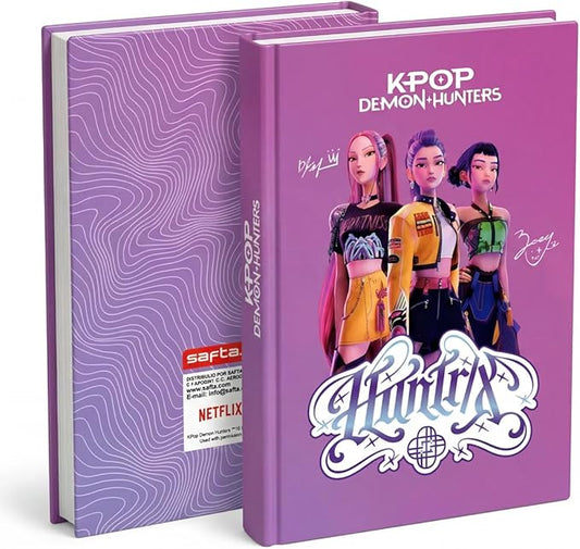 VARZI Diario Scolastico K-Pop Demon Hunters DATATO Rosa Copertina Morbida