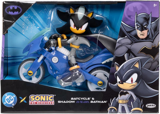 DC x Sonic Shadow nei panni di Batman con Batcycle