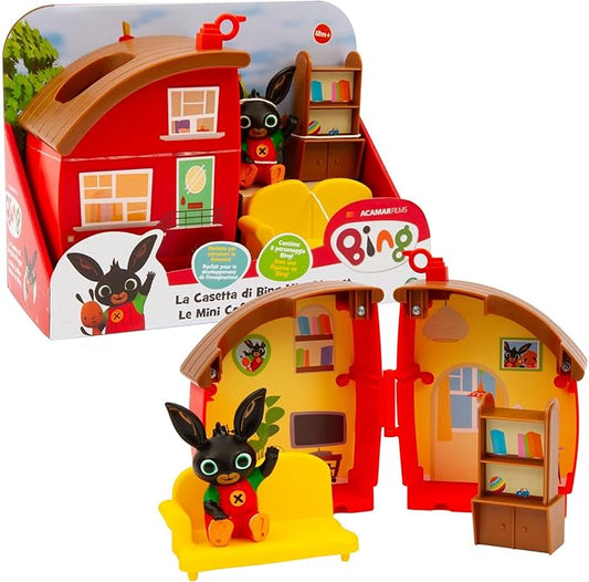Giochi Preziosi Bing - Mini Playset Apribile Della Casetta Di Bing Composta Da 2 Stanze, Accessori E Con Personaggio Incluso, Per Bambini A Partire Dai 12 Mesi, Piccolo