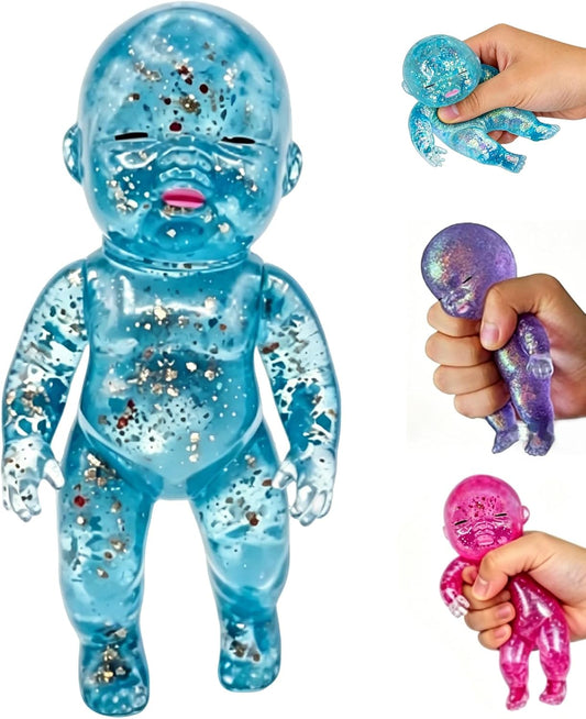 Giocattoli Squishy per bambini, Squishy Glittery, Sugar Baby Squishy, Sugar Swaps Squishies Sensory Fidget per alleviare lo stress, glitter per adolescenti e adulti, bomboniere regalo