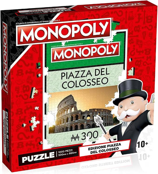 Winning Moves - Piazza del Colosseo, Roma, Puzzle Monopoly 1000 pezzi - Ed. italiana