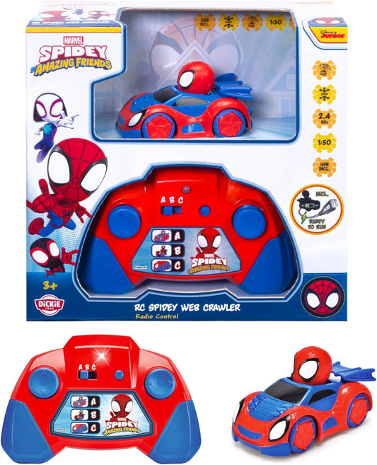 Jada - Spidey Radio-Controllata Mini - 1/50 - Funzioni complete di Pilotaggio - Licenza Ufficiale - Da 3 Anni