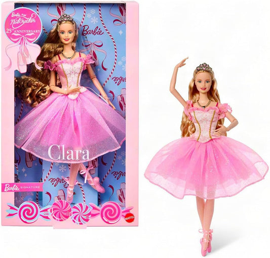 Barbie Signature Schiaccianoci Bambola 25° anniversario | con tutù da ballerina luccicante ispirato al design originale, corpetto con ruches, scarpette rosa...