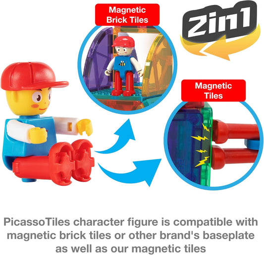 PicassoTiles Set di 333 Piastrelle Magnetiche 3D per Costruzioni