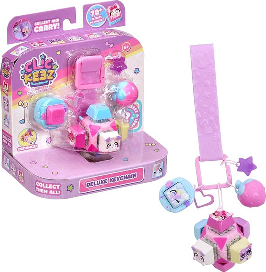 Goliath - Portachiavi CLICKEEZ Deluxe - 7 sorprese cliccabili e 1 cordino - 70 personaggi Kawaii da collezione - giocattolo antistress ASMR Fidget - idea regalo dai 6 anni in su