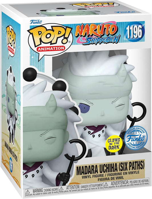 Funko POP Funko Animazione: Naruto Shippuden – Madara Uchiha (Sage of Six Paths) (Glows in The Dark) (edizione speciale) #1196 Statuetta in vinile