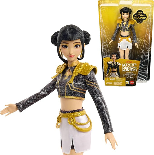Mattel KPop Demon Hunters - Zoey di HUNTR/X, bambola che canta "Golden" e indossa l'iconico outfit della canzone, 5 articolazioni snodabili e look ispirato al film, JRN42 Visita lo Store di Mattel