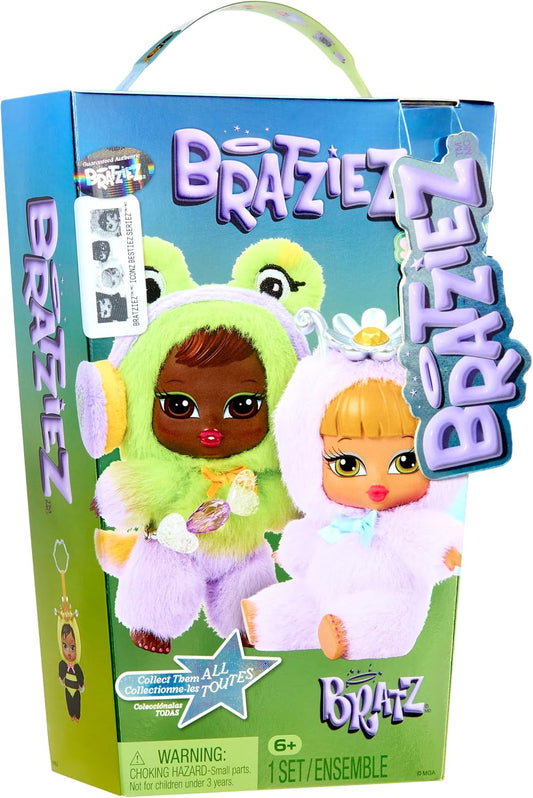 Bratz Bratziez Iconz Bestiez - Peluche collezionabili, 6 personaggi | Peluche collezionabile, viso rigido, clip con ciondolo a forma di labbra, biberon, dai...