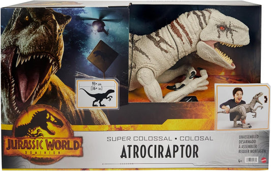 Mattel Jurassic World-Super Colossal, Istinto di Sopravvivenza Dinosauro Veloce Snodato, Giocattolo per Bambini 4+ Anni, HFR09