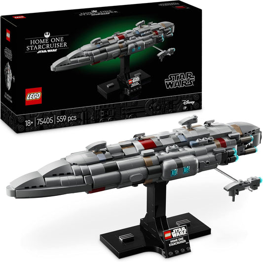 LEGO Star Wars 75405 Starcruiser Home One, Modellino da Costruire di Astronave da Collezione con Fregata Medica Nebulon-B, Idea Regalo di Compleanno per Adulti, Uomo e Donna da Il Ritorno dello Jedi
