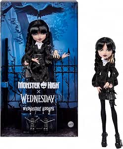 Monster High x Mercoledì Bambola con abito nero