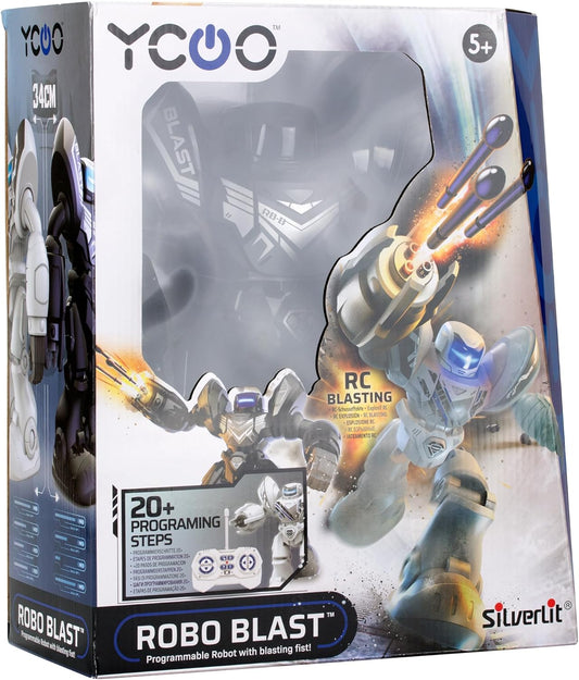 Silverlit YCOO Robo Blast Nero - Robot telecomandato - Funzione Tiro - Musica inclusa - Funzione danza -XXL Robot