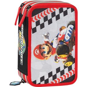 PANINI SCUOLA Astuccio Scuola Mario Kart 3 Zip Completo