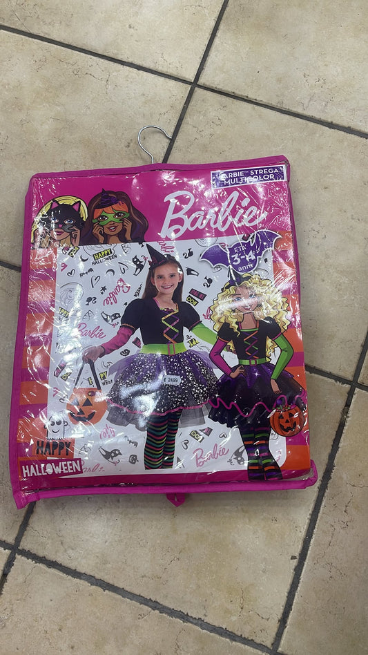 HALLOWEEN STREGA BARBIE 3-4 ANNI
