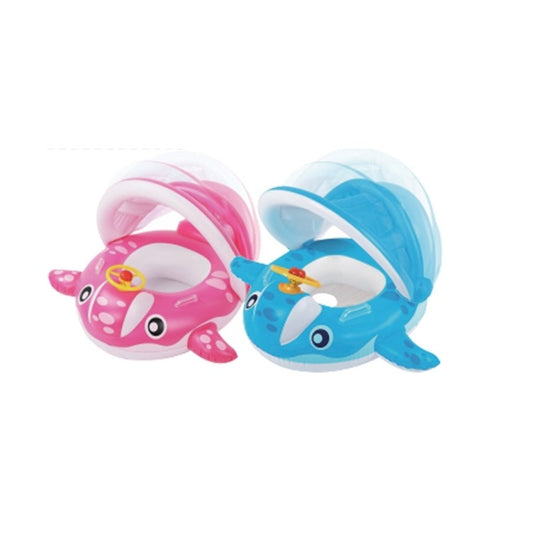 CANOTTINO MARE CON ALI E PARASOLE PER BAMBINI 73X64