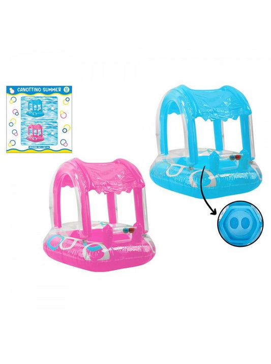 Canottino Neonati Summer con Cappottina Parasole Integrale 66x66cm Rosa/Azzurro