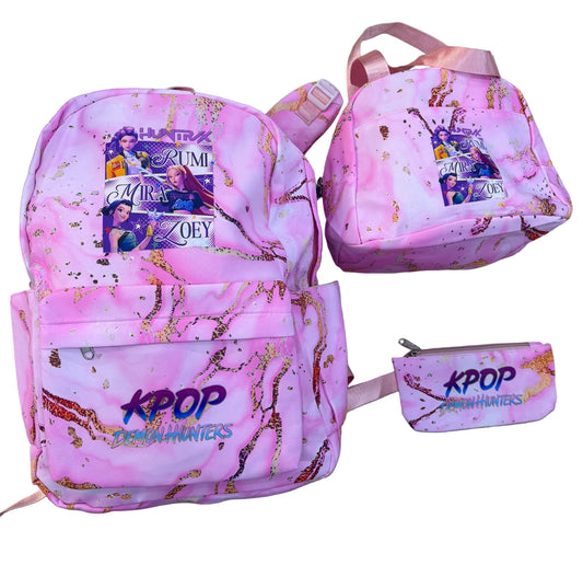 KIT 3 PZ ZAINO KPOP ROSA