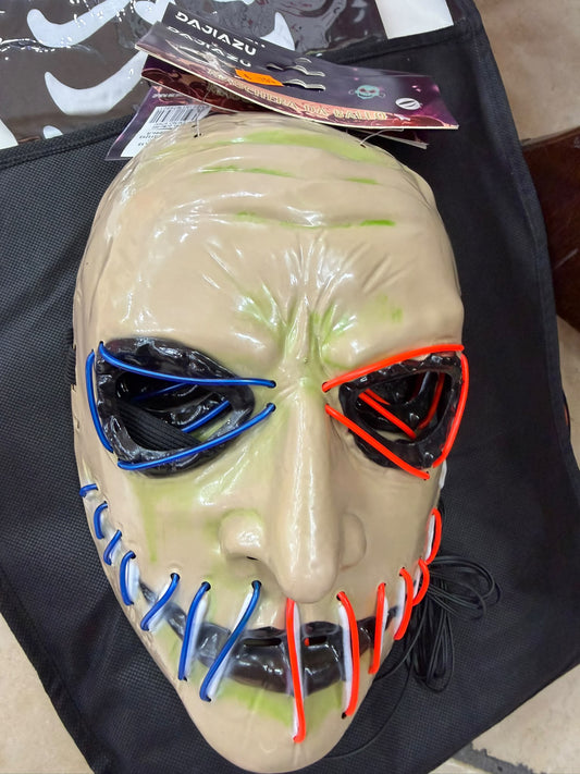 MASCHERA LUMINOSA MULTICOLOR HALLOWEEN