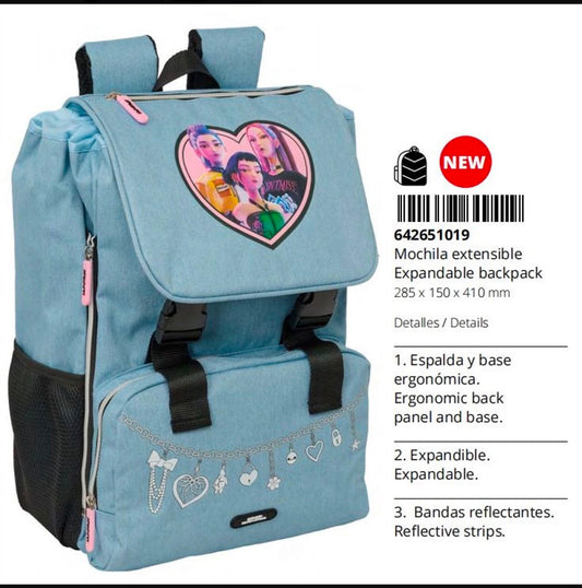 ZAINO KPOP ELEMENTARI ESTENSIBILE JEANS