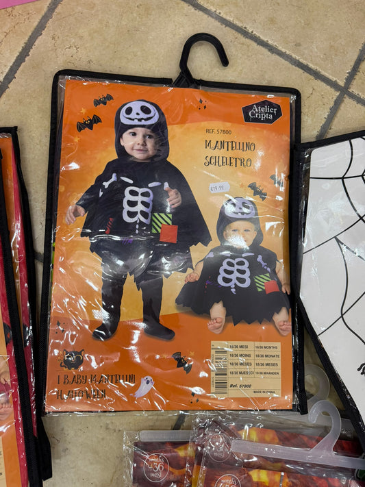 HALLOWEEN MANTELLINA SCHELETRO