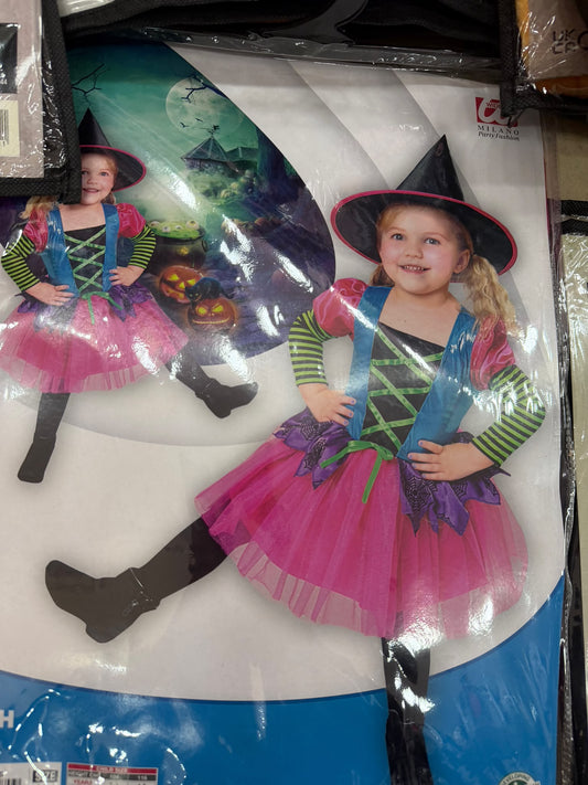 HALLOWEEN STREGA MULTICOLOR  2-3 ANNI