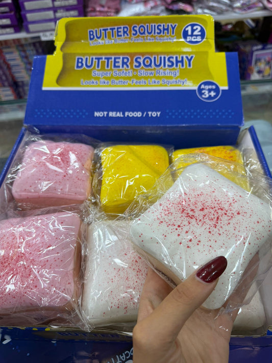 Squishy Toast al Burro Slow Rising, Butter Squishy Realistico, Giocattolo Anti Stress per Adulti,
