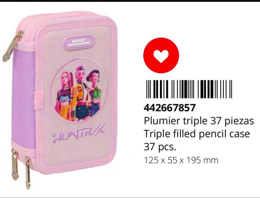 KPOP ASTUCCIO 3 CERNIERE ROSA