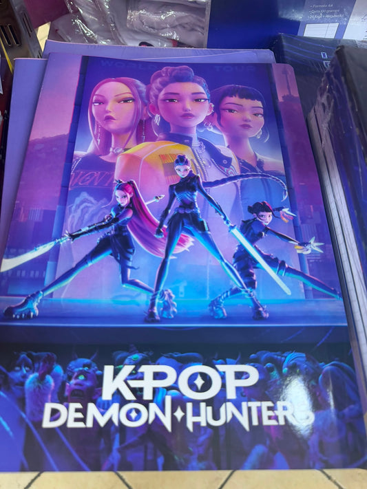 K-POP Demon Hunters  PACCO 10 QUADERNI QUADRETTONI