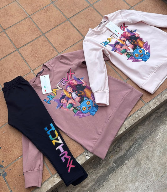 K-POP COMPLETO FELPA E LEGGINS COTONE