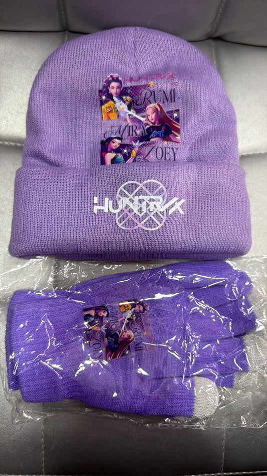 K-POP HUNTRIX KIT 2PZ CAPPELLO E GUANTI TAGLIA UNICA