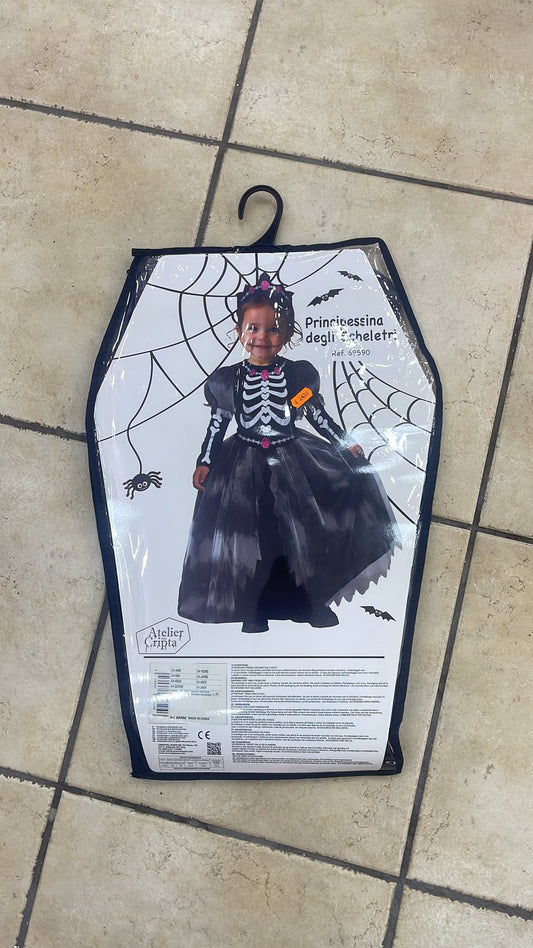HALLOWEEN PRINCIPESSA SCHELETRI 3-4