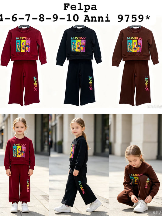 K-POP TUTA CALDO COTONE LOGO 4-10 ANNI