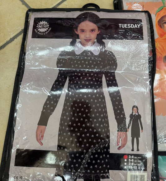 HALLOWEEN VESTITO MERCOLEDI 3-4 ANNI