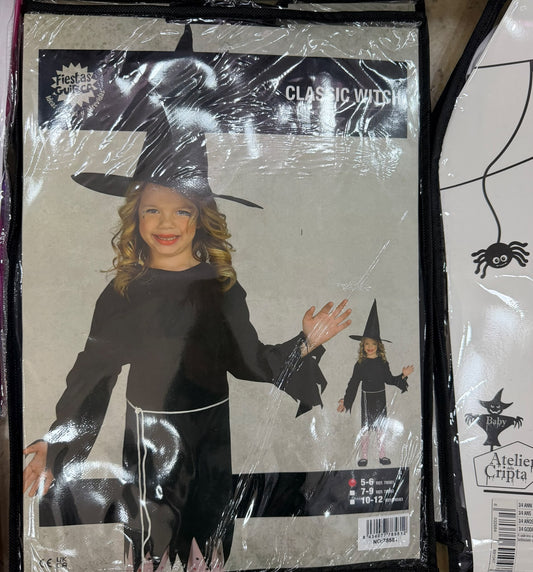 HALLOWEEN STREGA 5-6 ANNI