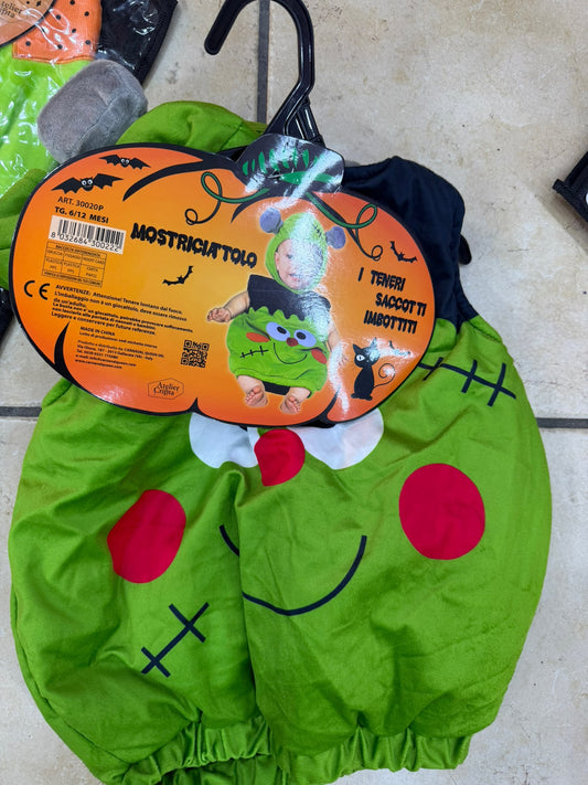 HALLOWEEN VESTITO MOSTRO 6-12 MESI