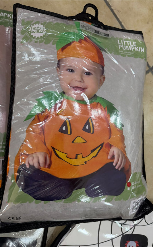 HALLOWEEN ZUCCA VESTITO 12-18 MESI