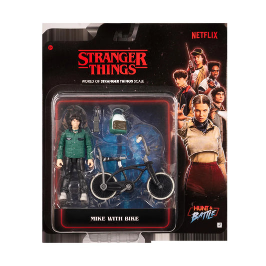 Action Figure Stranger Things Mike con Bicicletta 10 cm Articolata con Accessori MIKE