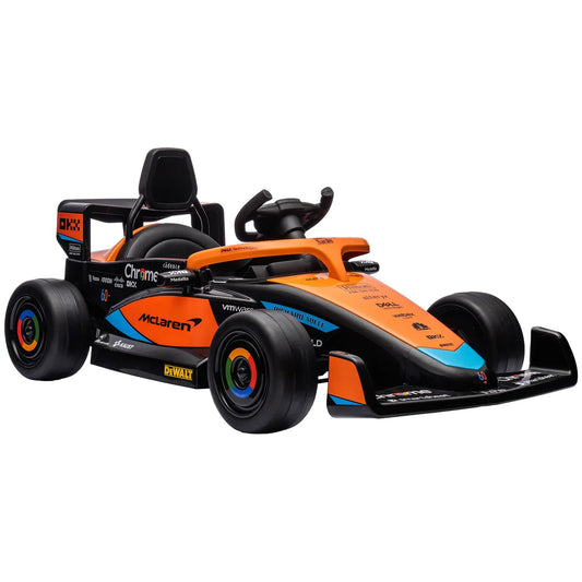 Macchina elettrica per bambini 3-5 anni con licenza mclaren, telecomando e clacson, 115x67x50 cm, arancione
