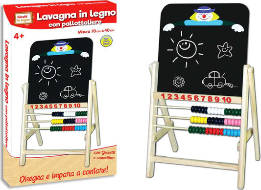 Lavagna in legno con Pallottoliere